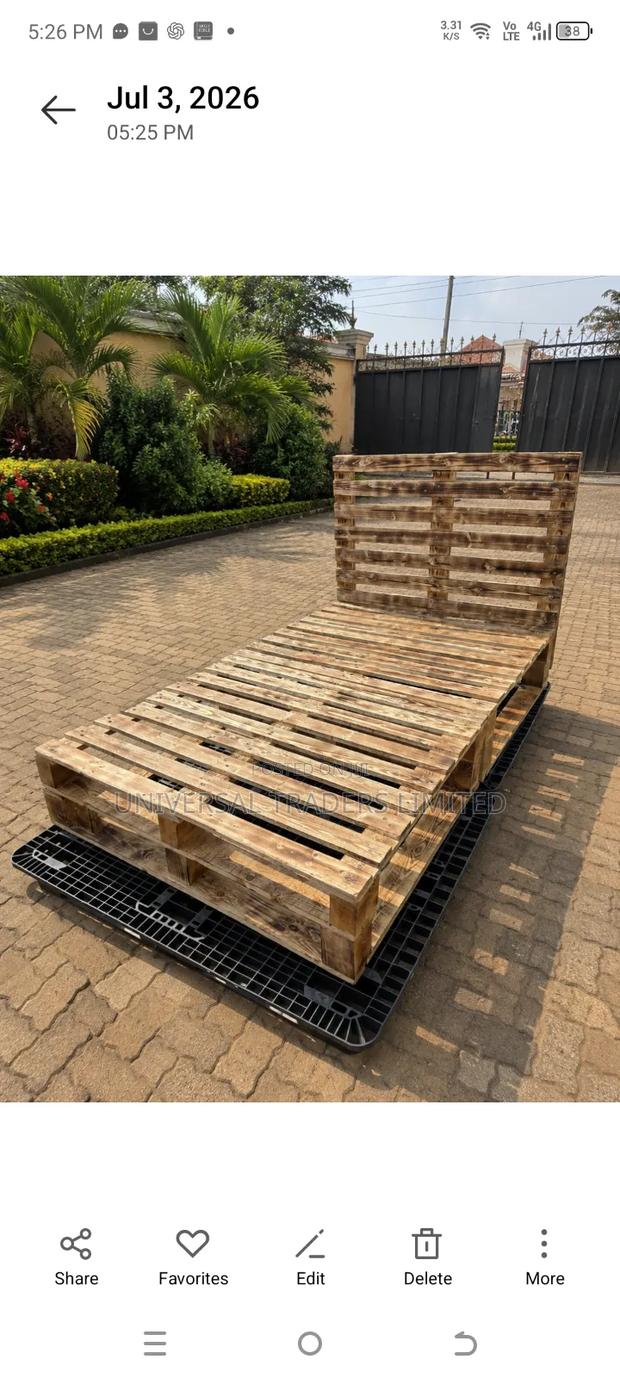 Classy 4×6 Pallet Bed Frame – Strong, Neat Affordable - thumbnail 2
