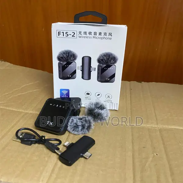 F15-2 Wireless Lavalier Mic Set for Youtube, Tiktok Podcast Recordin