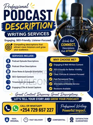 Professional Podcast Description Writing Services