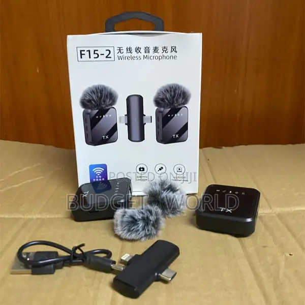 F15-2 Premium Dual Clip-on Wireless Microphone With Crystal Clear Soun