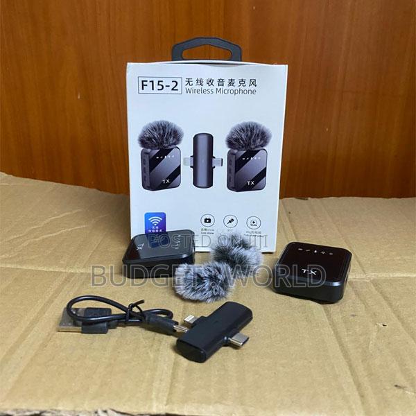 F15-2 Wireless Microphone Dual Lavalier Mic With Plug Play Receiver