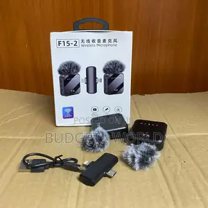 F15-2 Professional Wireless Clip Microphone With Dual Mics for Video R