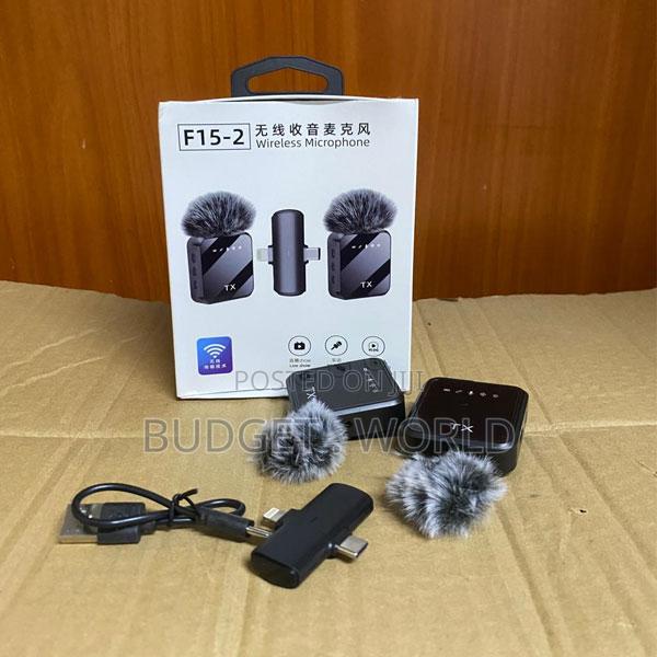 F15-2 Professional Wireless Clip Microphone With Dual Mics for Video R