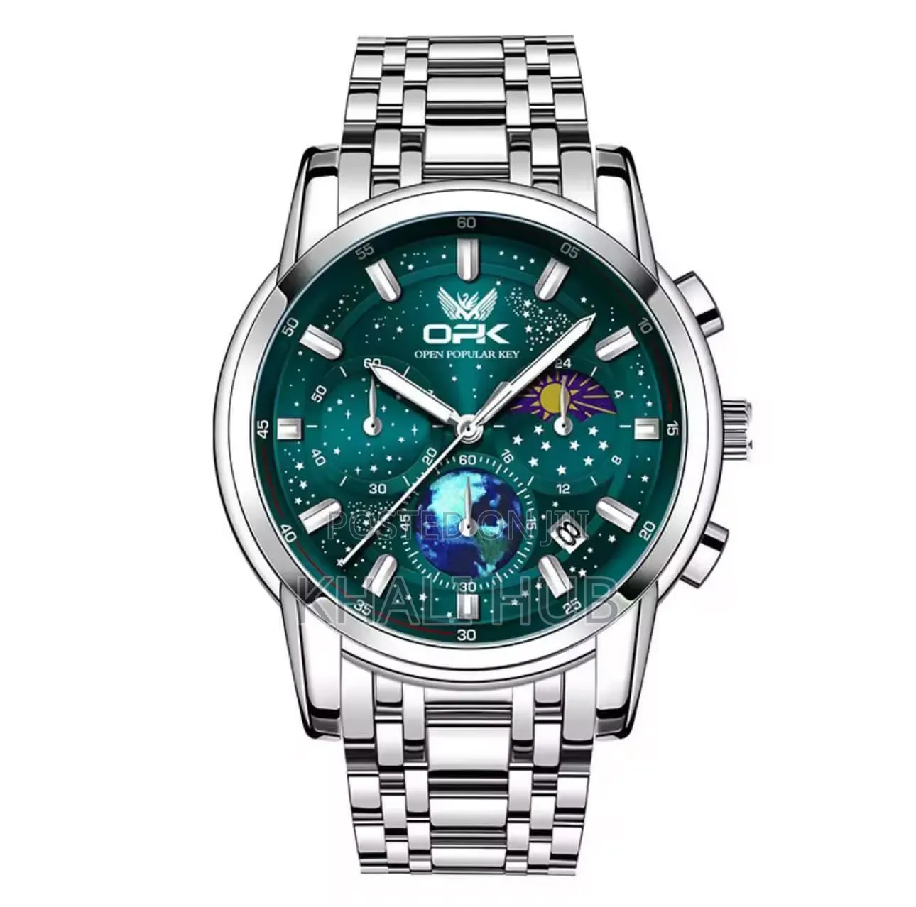 Opk Stainless Steel Gents Watch #8142