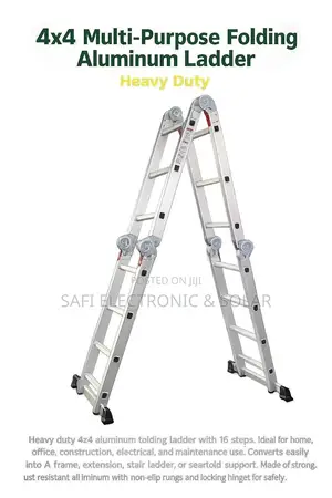 4x4 Multi-purpose Folding Aluminum Ladder{16 Steps}