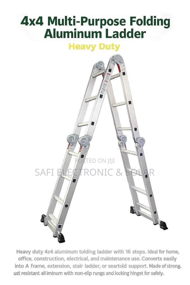 4x4 Multi-purpose Folding Aluminum Ladder{16 Steps} - thumbnail 2