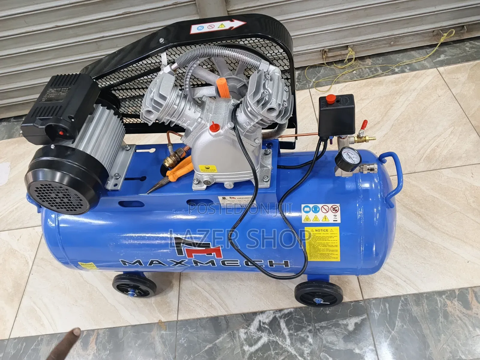 Air Compressor Belt Driven 100l Maxmech