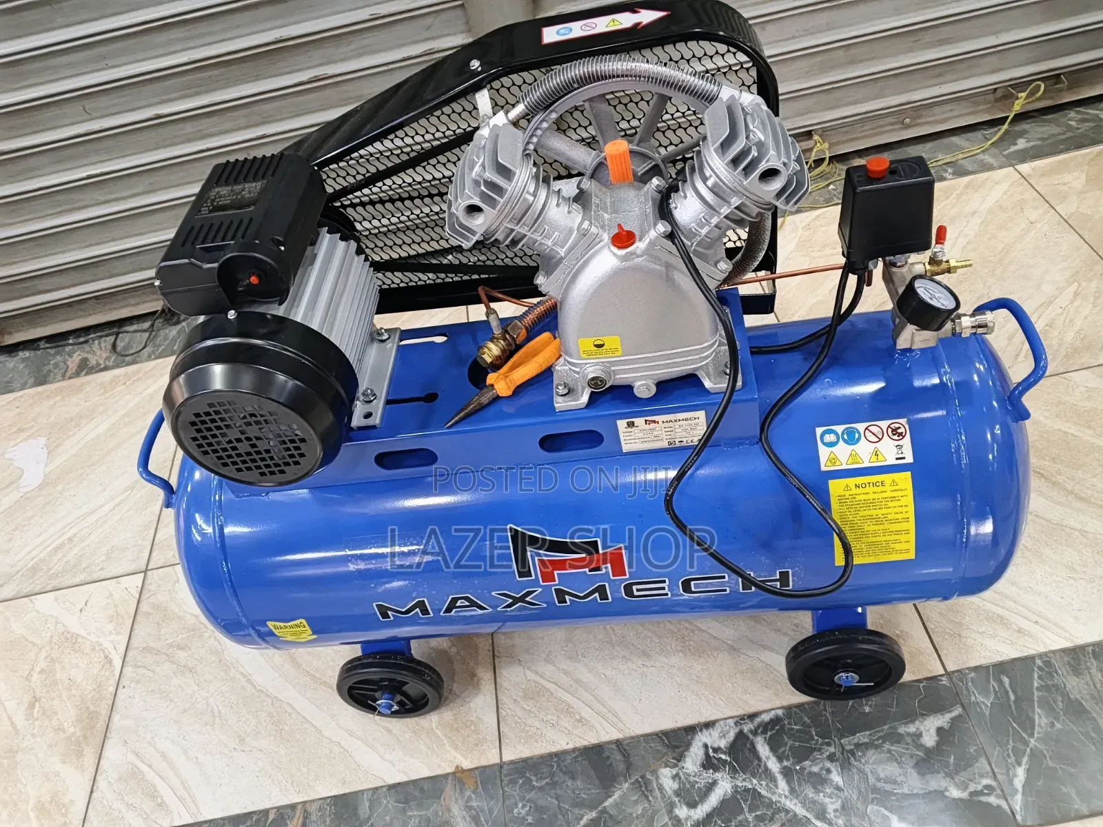 Air Compressor Belt Driven 100l Maxmech