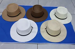 Brown Boater Hat