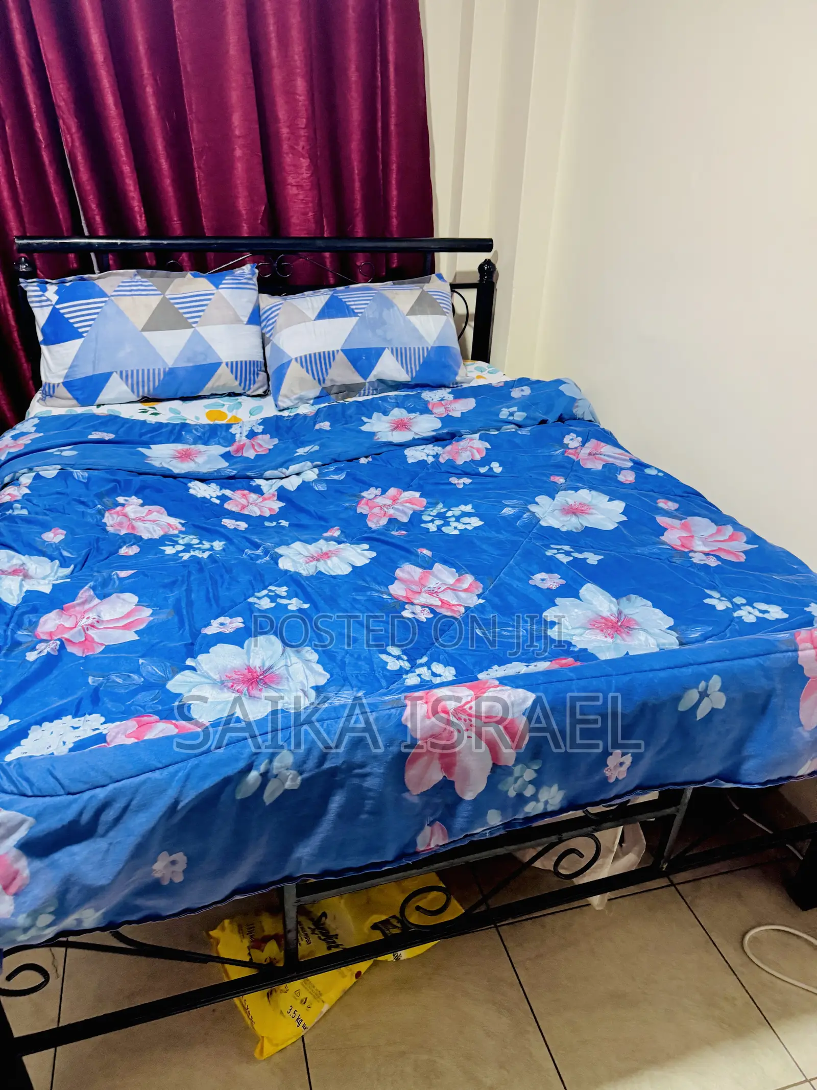 Metal Bed With Mattress