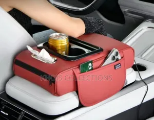 Universal Car Phone /Cup Holder With Usb Charging Storage Box