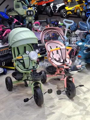 Perfect Gift Baby Tricycle With Handle Basket – Pink Ride-On