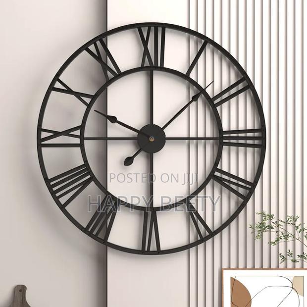  *Modern Oversized Roman Numeral Wall Clock* - thumbnail 2