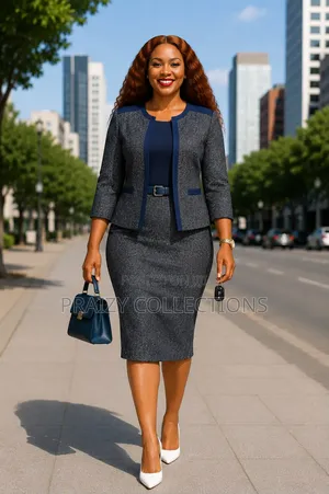 Cotton 2piece Official Dress+Matching Coat