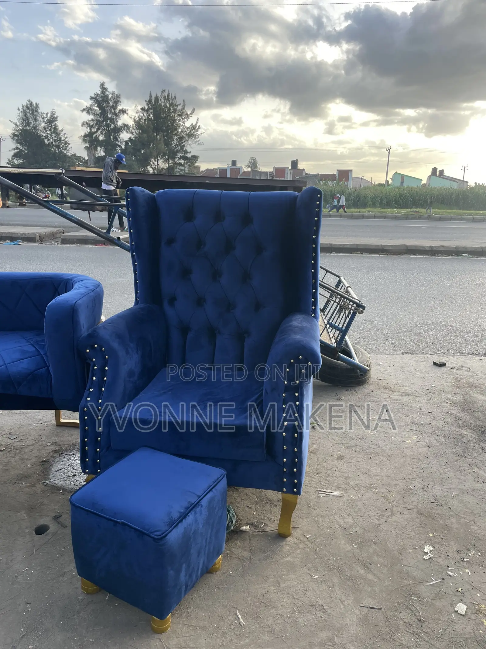 Blue Pedicure Chair Manicure