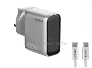 Anker Charger (100w, 3ports, Smartdisplay) Silver (Wall Charger)