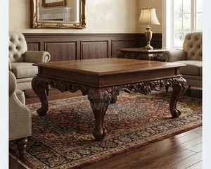 Timeless Elegance: Handcrafted Solid Mahogany Coffee Table