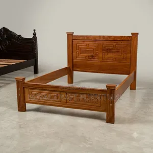 Premium 5x6 Mahogany Bed - Solid Wood - Sturdy Durable