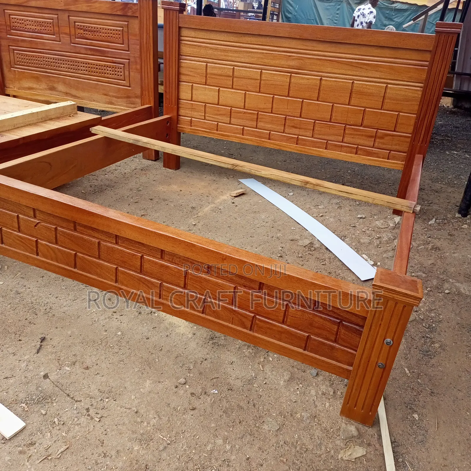 Premium 6x6 Mahogany Bed - Solid Wood - Durable Elegant