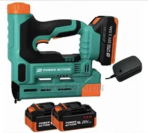 Cordless Brad Nailer Stapler Complete With 2 Batteries And Charger +