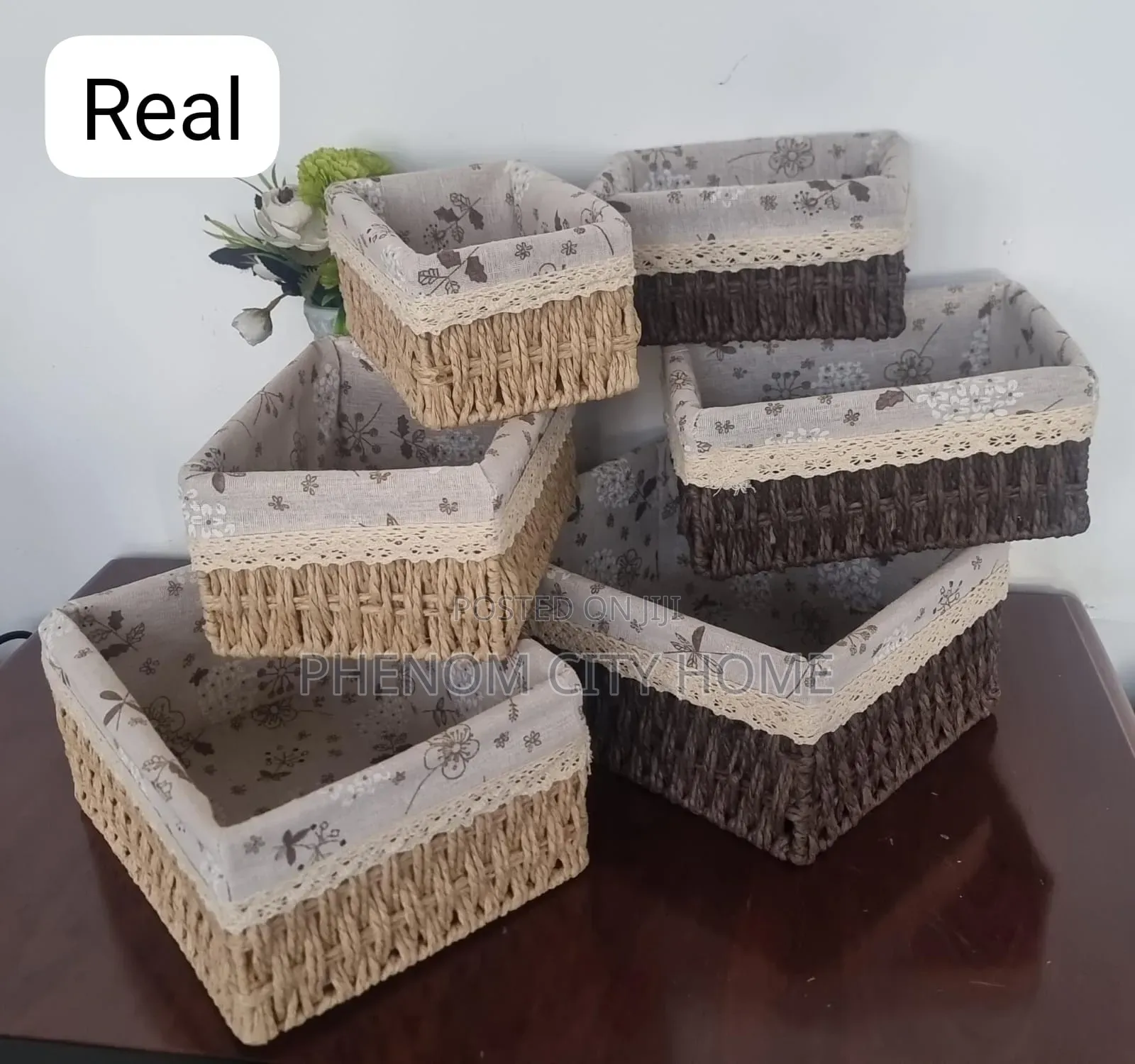 3 in 1 Weaved Basket Organizer