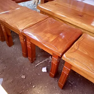 Elegant Coffee Table Set With 4 Stools – Modern Durable
