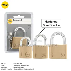 Yale Padlock 70mm Essential Big Heavy Duty Brass Padlocks Protection