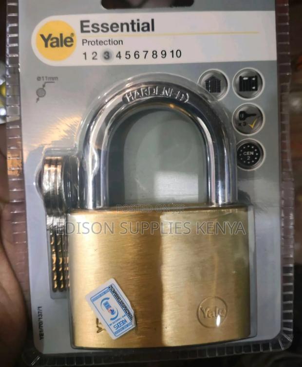Yale Padlock 70mm Essential Big Heavy Duty Brass Padlocks Protection
