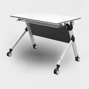 Study Table; Space Saving White Folding Computer Desk