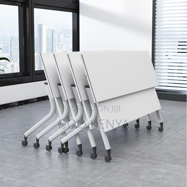 Study Table; Space Saving White Folding Computer Desk - thumbnail 5