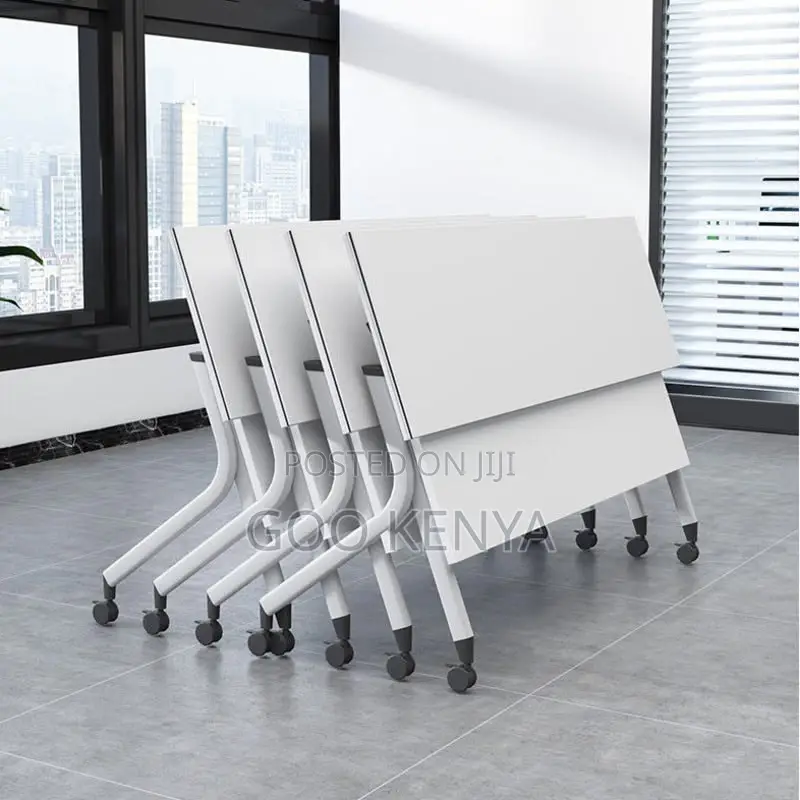 Study Table; Space Saving White Folding Computer Desk