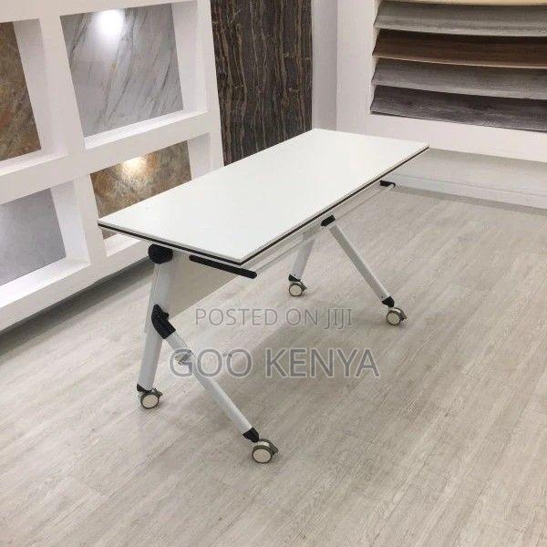Study Table; Space Saving White Folding Computer Desk - thumbnail 7