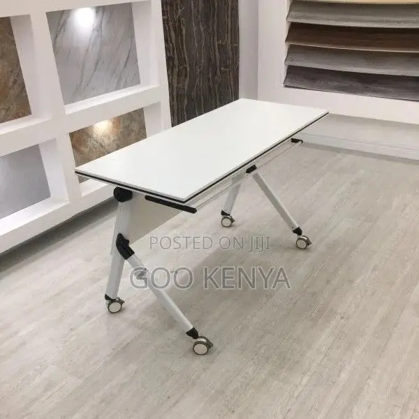 Study Table; Space Saving White Folding Computer Desk