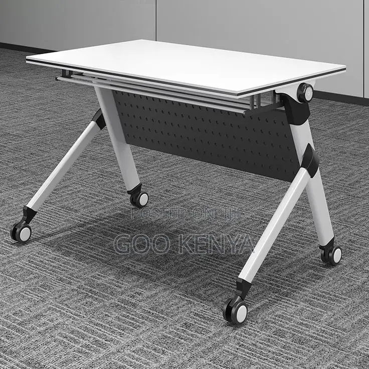 Study Table; Space Saving White Folding Computer Desk