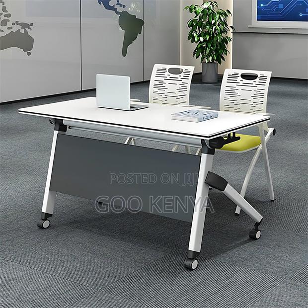 Study Table; Space Saving White Folding Computer Desk - thumbnail 10