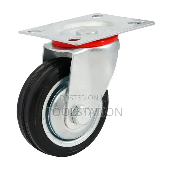 Castor Wheel Rubber 6 Inch With Plate
