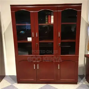 Home Office Cabinet; Heavy Duty 3 Door Wood Storage Cabinet With Locks