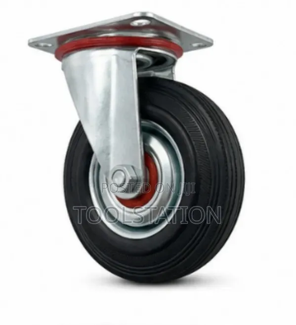 Castor Wheel Rubber 10 Inch With Plate
