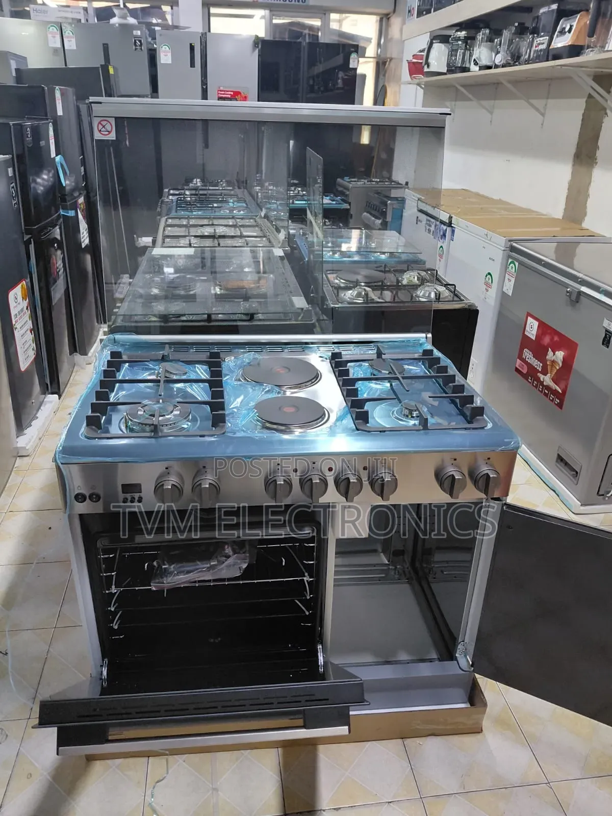 Haier Hcr6042des Cooker 4 Gas + 2electric 60x90 (2yrs Wrty)