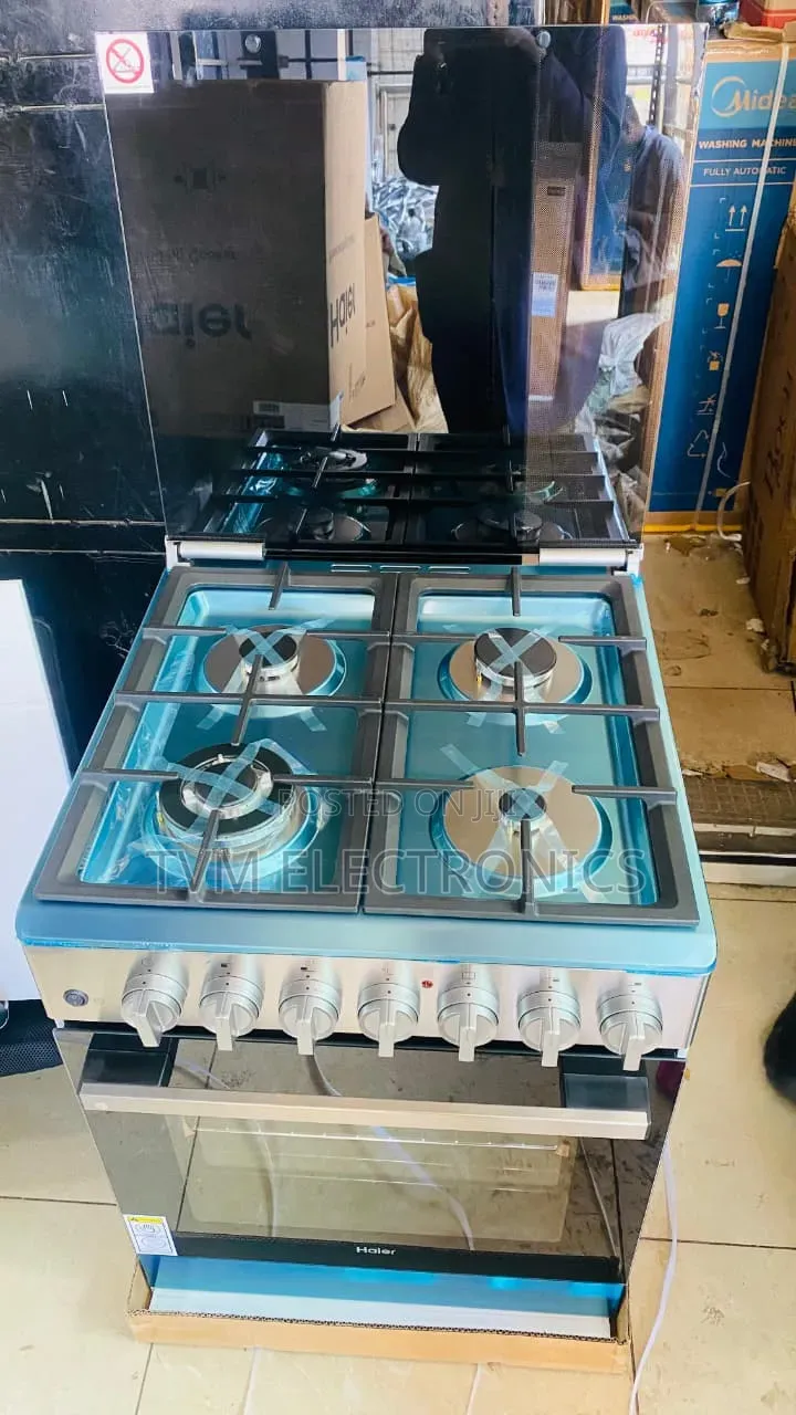 Haier 4 Gas 60x60 Cooker With Electric Oven - Hcr2040ees