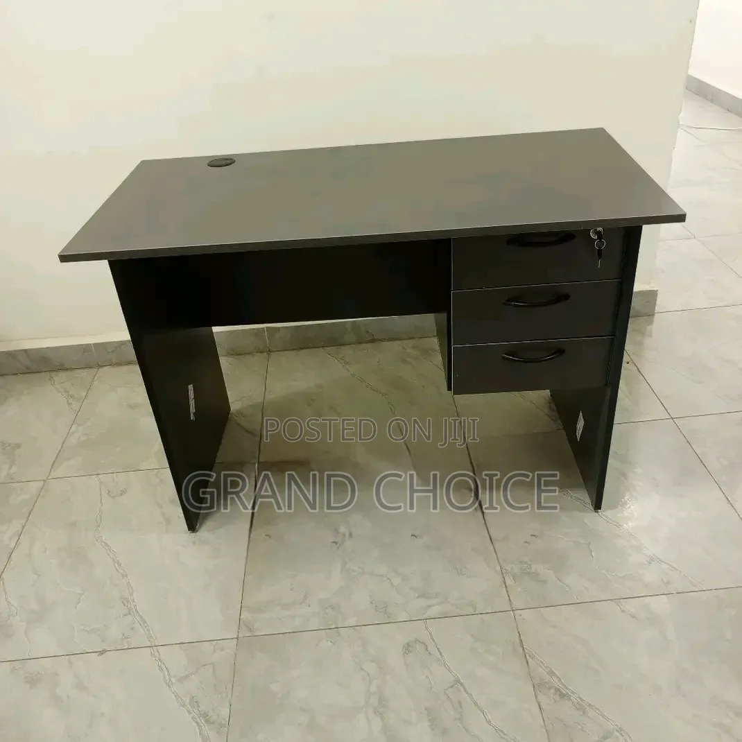 Standard Office Working Desk With Drawer and Extensions Holder