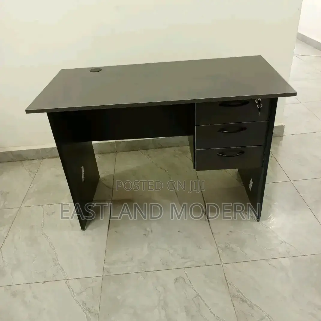Standard Office Working Desk With Drawer and Extensions Holder