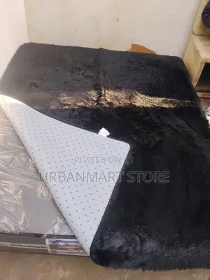 Black Fluffy Carpet 5x8 Ft Beautiful Home Carpet