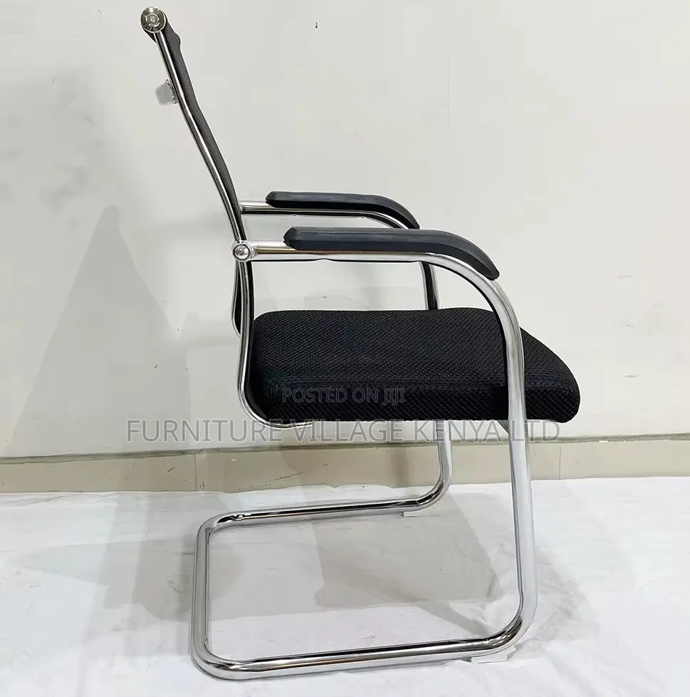 Modern Waiting Chair With Caushion and Mesh Backres