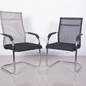 Modern Waiting Chair With Caushion and Mesh Backres