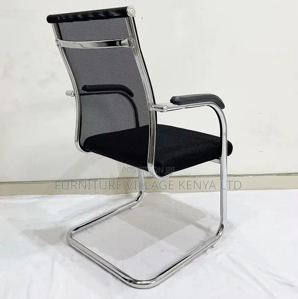 Modern Waiting Chair With Caushion and Mesh Backres