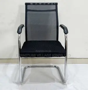 Modern Waiting Chair With Caushion and Mesh Backres