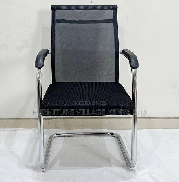 Modern Waiting Chair With Caushion and Mesh Backres - thumbnail 3