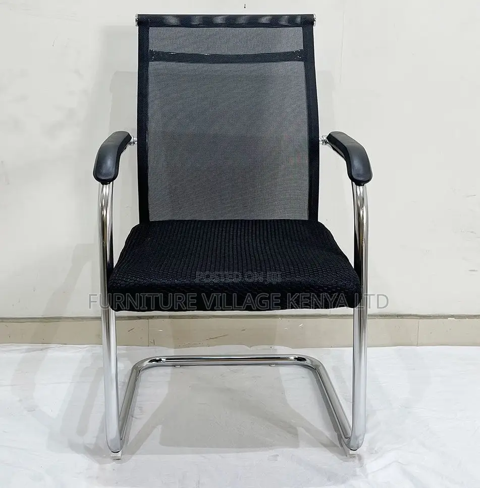 Modern Waiting Chair With Caushion and Mesh Backres