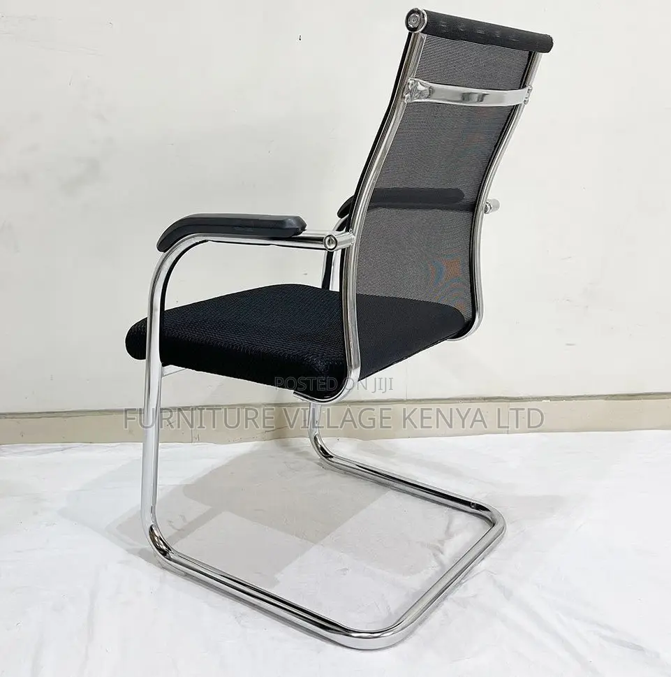 Modern Waiting Chair With Caushion and Mesh Backres